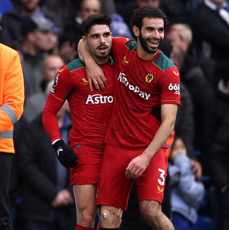 Pedro Neto & Rayan Ait-Nouri in action for Wolves.